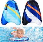 2Pc Inflatable Body Boards 27.5" - Kids Surf Trainer w/Handles for Beach & Pool