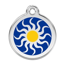 Tribal Sun Dog Cat Pet ID Tag Charm Personalized Red Dingo Lifetime Guarantee