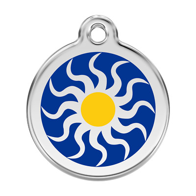 Tribal Sun Dog Cat Pet ID Tag Charm Personalized Red Dingo Lifetime Guarantee