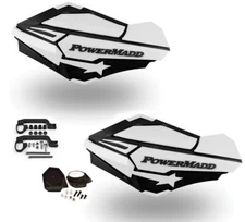 Powermadd Sentinel Handguard Hand Guards Mirror Kit White LTR 450 LTZ 400 250