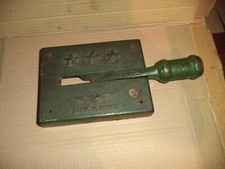 PIASTRA GHISA ANTICA LUCIDATRICE BREV. 82982 (3 TRE STELLE/AQUILA) INIZI '900