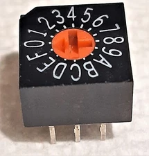 E-Switch SRJ-16 Rotary Switch 16 Position True Hex Code