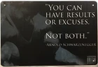 8x12 TIN SIGN Arnold Schwarzenegger Iron quote weightlifting exercise Br2a
