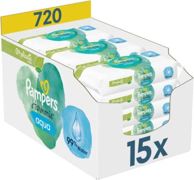 Pampers Harmonie Aqua Baby Feuchttücher Box Hautschutz Sensitive 720 Tücher 
