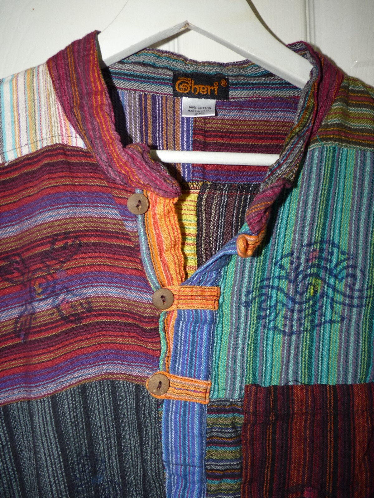 Cheri Multicoloured Patchwork Shirt Size 3XL  Nep… - image 4