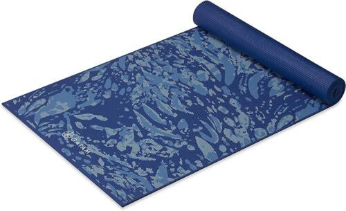 GAIAM PREMIUM COASTAL BLUE YOGA MAT 6mm THICK 68x24"  PVC LATEX FREE NON SLIP - Picture 1 of 2