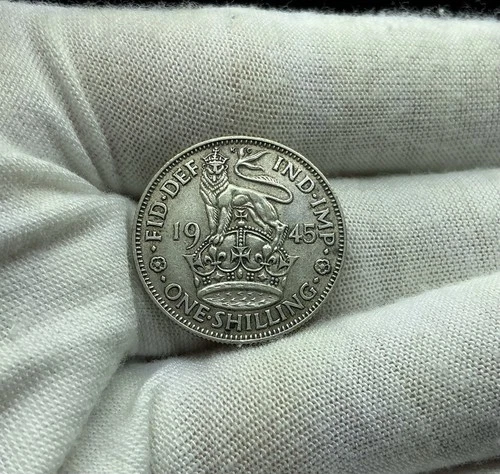 Photo of a 1945 George VI Shilling from an eBay listing that sold on Jun 22, 2026