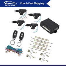 4 Doors Car Central Lock Locking Keyless Entry System Kit with Remotes 12V