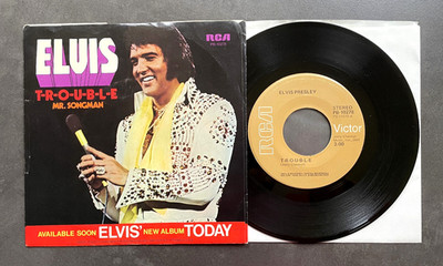 7'' Elvis Presley - T-R-O-U-B-L-E - US RCA w/ Pic