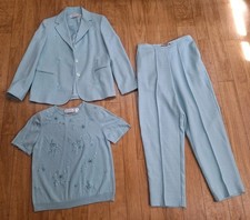 Vtg Alfred Dunner 3 Pc Pant Suit Women Jacket 6P Pants 10P Shirt PM READ