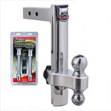 Trimax Razor Premium Adjustable Hitch w/ 12" Dual Ball & Keyed-Alike Lock Set