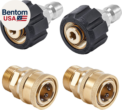#ad #ad Pressure Washer Quick Connect Fittings M22 14Mm to 3 8 Inch Hose Adapter 4 Pie $28.57