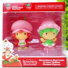 Strawberry Shortcake 3" Flocked Figure Set Lime Chiffon Figurine Collectible New