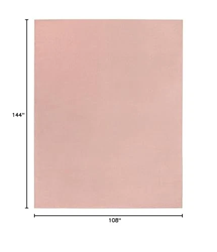 9X12 Pink Rectangular Outdoor Rug Soft Low Pile Easy Care For Indoor Outdoor Use - Image 2 of 4
