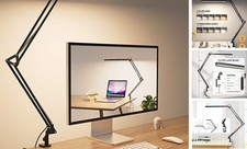 Desk Lamp for Home Office, Eye Comfortable LED Desk Light for Black swing arm