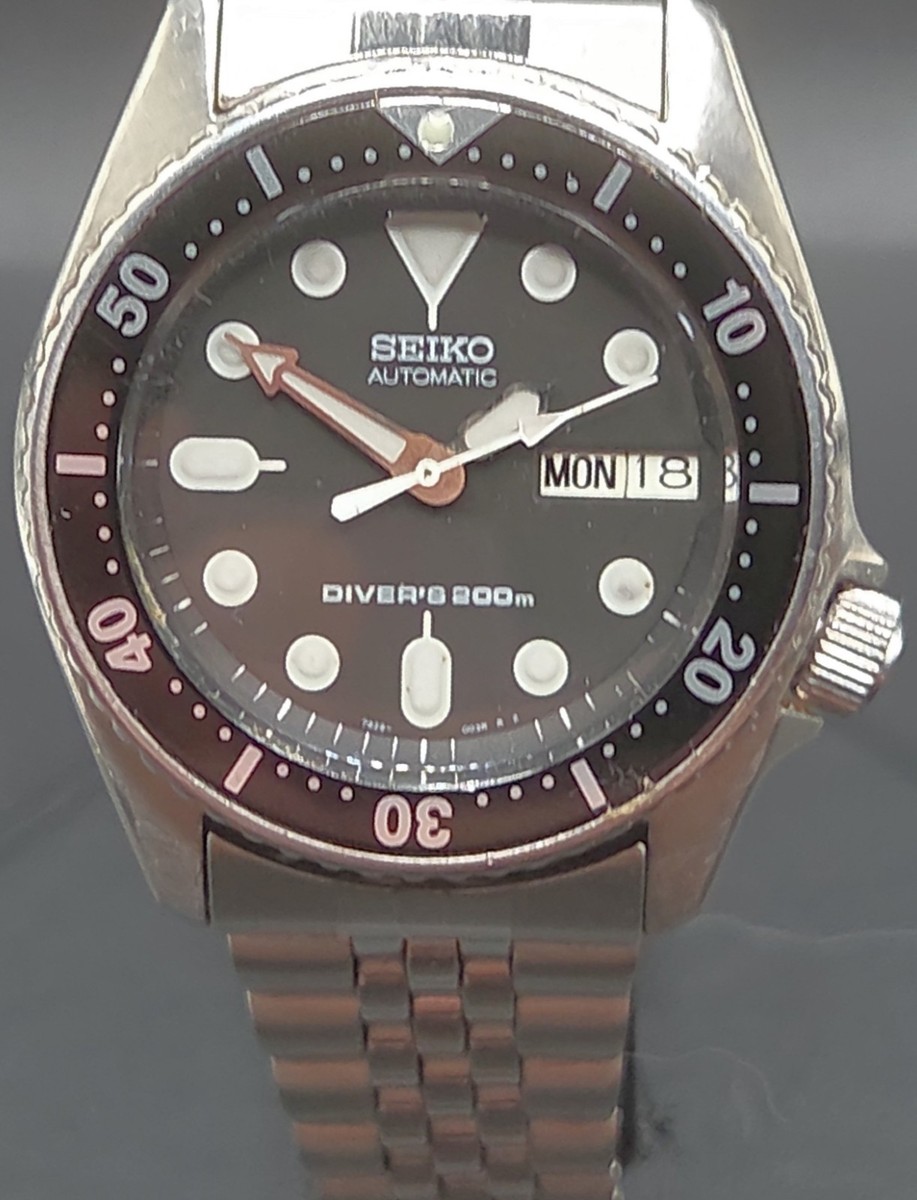 Seiko Automatic Watch SKX013 Scuba Divers 7S26-0030 Mens Mid