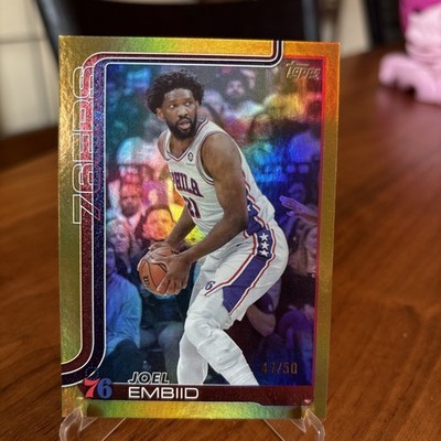 2025-26 Topps Flagship - Joel Embiid - Gold Rainbow /50 - Book End 