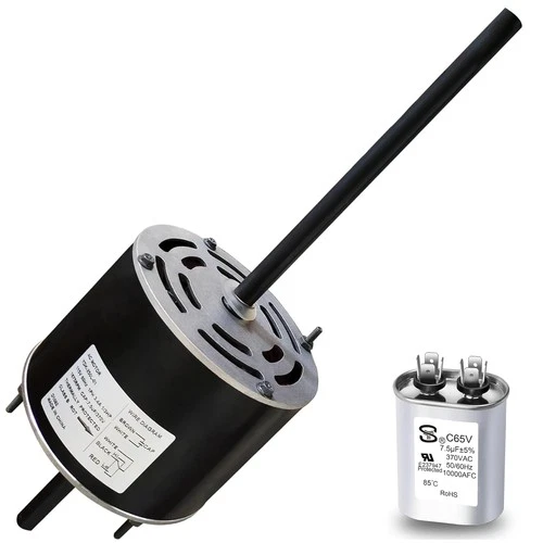 RV AC Fan Motor with Capacitor, Replacement for Coleman Mach Rv Air... 