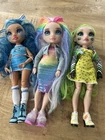 Rainbow High Dolls with Outfits Skyler Jade And Amaya Lot Of 3