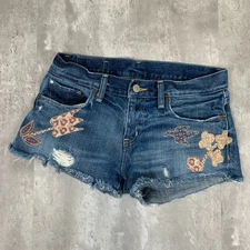 Ralph Lauren Denim & Supply Boyfriend Cut Off Shorts Womens 26 Patchwork