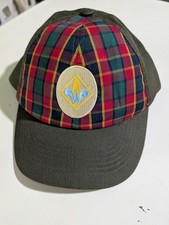 Cub Scout Webelos Hat Cap Boy Scouts of America BSA Twill Plaid Red Green S/M