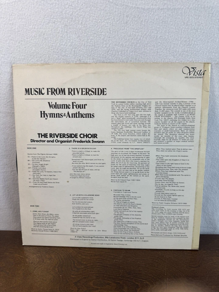 The Riverside Choir – Music From Riverside Vol. 4 Hymns & Anthems LP Vista VP Foto 2 de 4