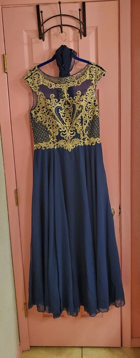 Gold Beaded Long Dresses for Women for sale - eBay
