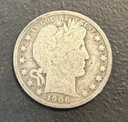 1906-S Barber Silver Half Dollar vg