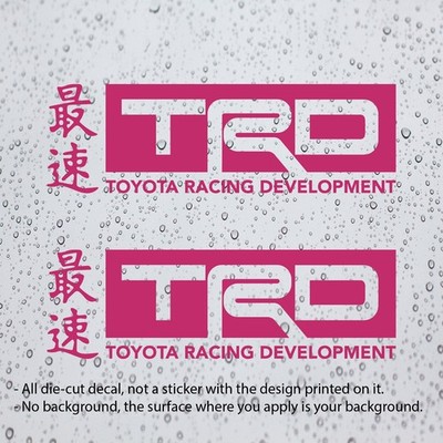 2x) TRD Decal Vinyl Sticker Toyota JDM Racing Development with