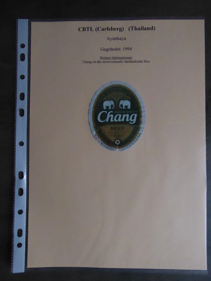 Bieretiketten, Thailand, Ayutthaya, CBTL Carlsberg - Bild 1 von 1