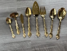 International Silver Company Silverplated Gold Serving Hostess Set Flatware