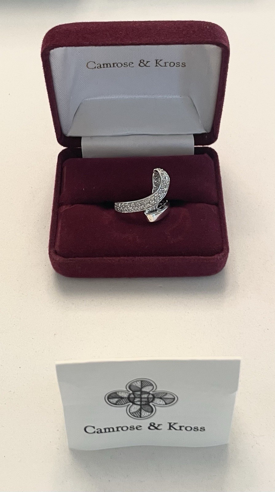 CAMROSE & KROSS JACQUELINE KENNEDY JBK SIMULATED DIAMOND RING SIZE 7.5 ~ NIB
