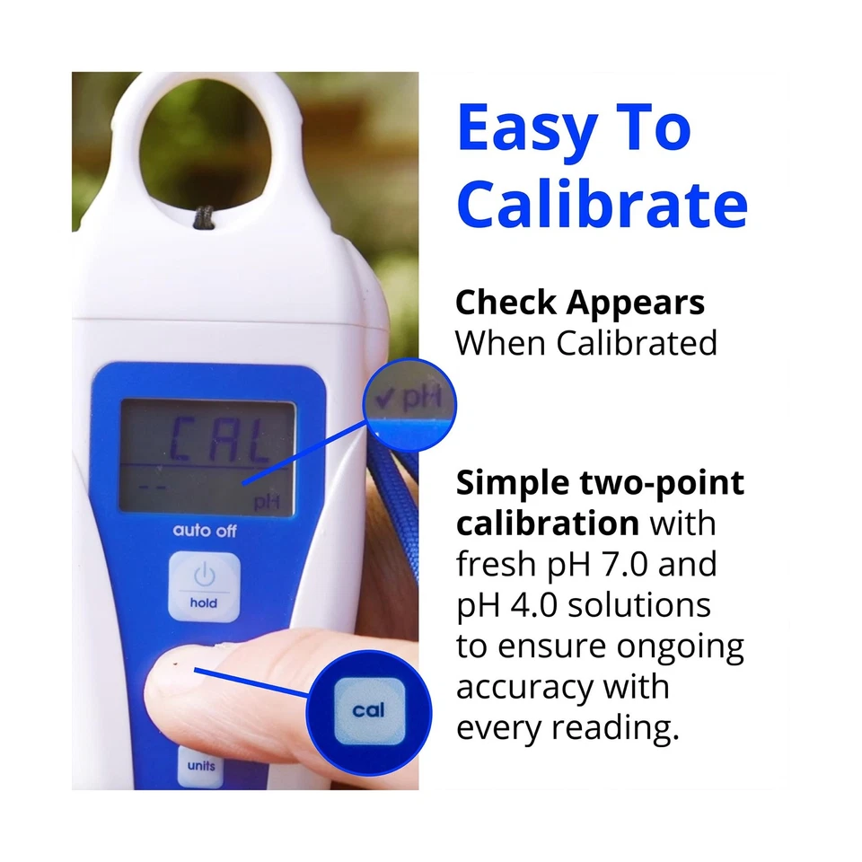 Pluma de pH del suelo Bluelab PENSOILPH, medidor digital y kit de prueba de agua, también usada para... Foto 3 de 4