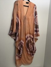 ASOS DESIGN plunge kimono maxi dress in tie dye print Size 6