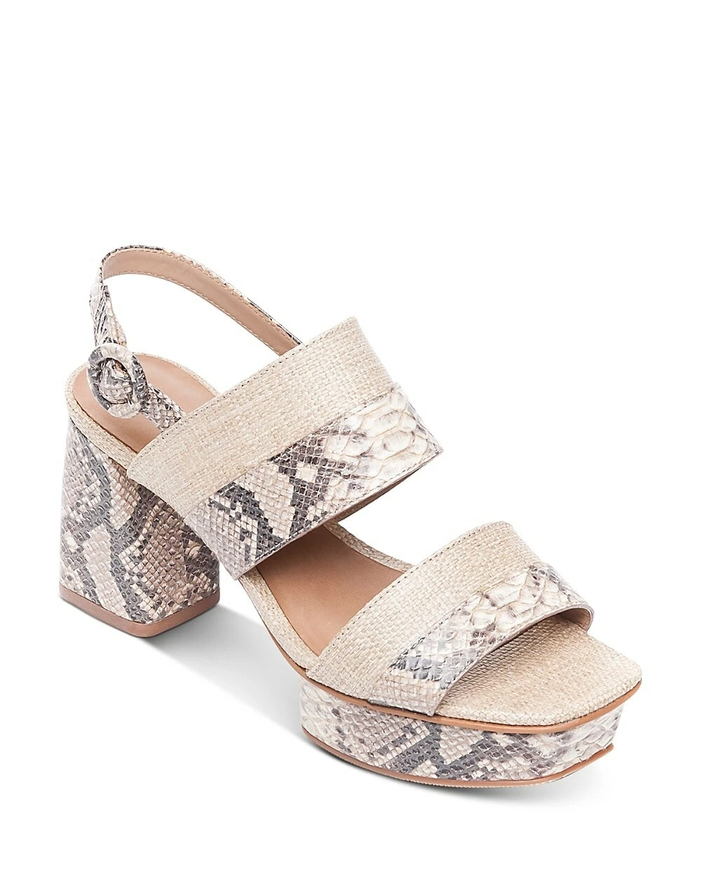 Bernardo 263209 Womens Racquel Snake Print Platform Sandals Size 8.5 M