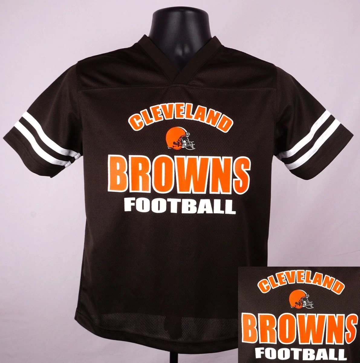 Cleveland Browns Jersey Boys Large 12 14 Browns Team Logo