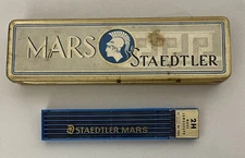 Vintage Staedtler Mars Leads, Wooden Pencils & Tin Lumograph H #2886