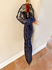 Victorian Umbrella Shaft With Black Lace Cover 1880  s  No Canopy 