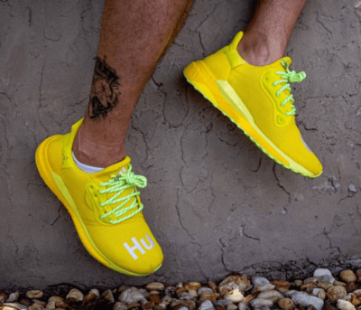 Adidas Pharrell Williams Solar HU PRD EF2379 Yellow Running Shoes NEW