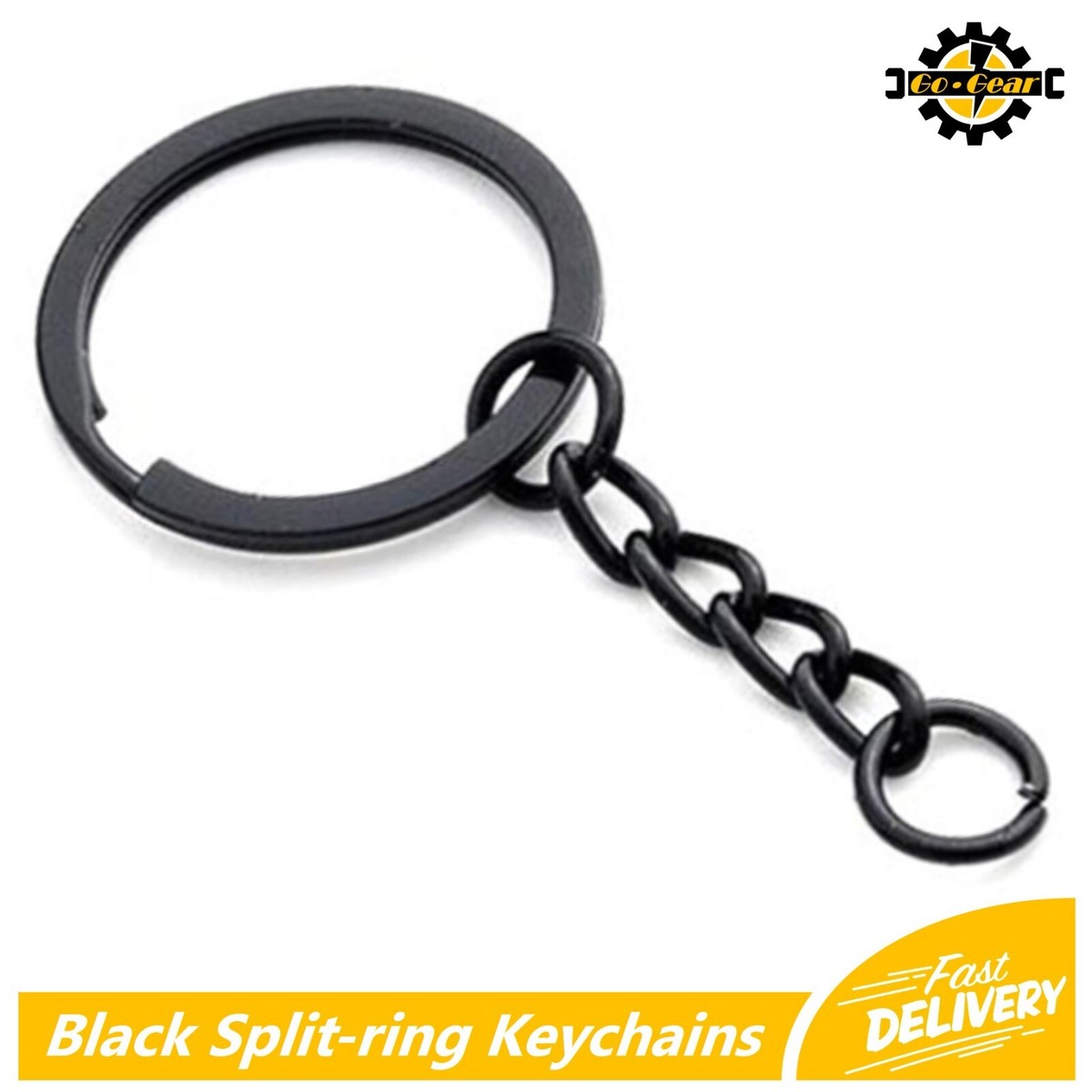 【BLACKPURPLE】24FW★ Charlang Keyring SPLIT RING KEYCHAINS Keyring Black Link Set Key Chain Charms