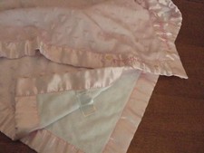 baby essentials sweetheart PINK BLANKET LOVEY hearts raised minky dot white