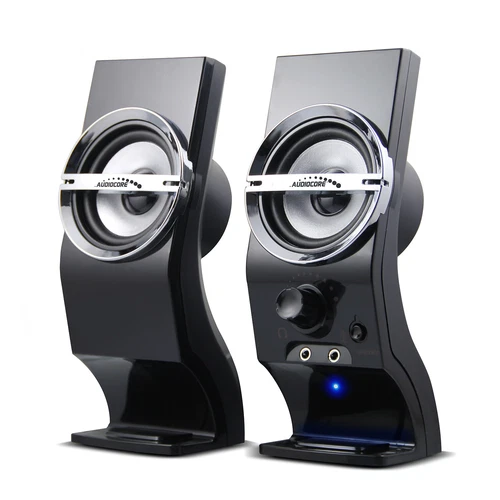 Haut-parleurs d'ordinateur 6W USB Audiocore AC805 noir 3W x2.