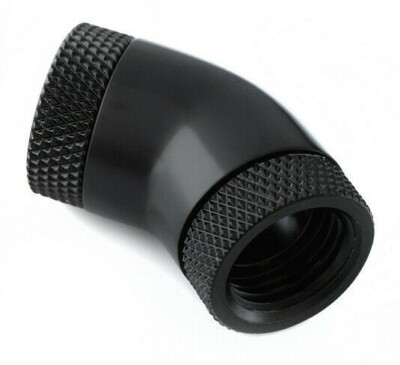Bitspower 45-Degree, Dual Rotary Adapter /Extender, Female to Female Matte Black