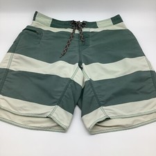 Patagonia Mens Board Shorts Green Striped Size 31