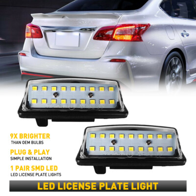 For Nissan Sentra car Number License Plate Lamps Lights Tail LED