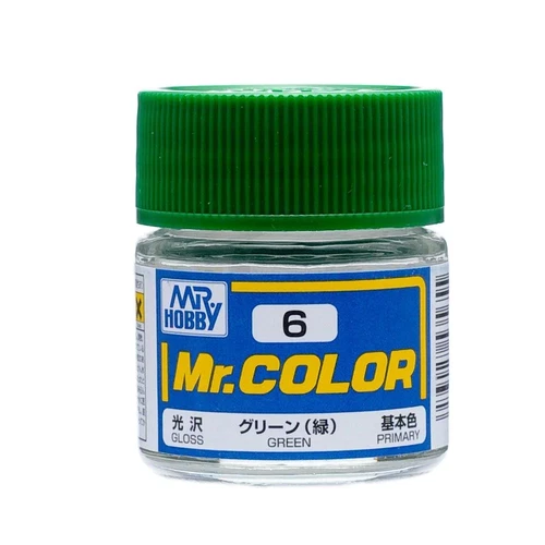 Mr. Hobby Mr. Color Lacquer Paint C6 GLOSS GREEN 10ML - Oil-based Paint