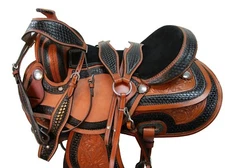 WESTERN BARREL RACING DEEP SEAT SADDLE 18 17 16 15 PLEASURE LEATHER HORSE TACK