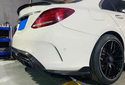 Protector de labios divisor trasero de fibra de carbono para Benz Clase C W205 2015-2021 - Imagen 9 de 9