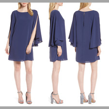 NEW $129 Chelsea28 [ XS ] Butterfly Sleeve Shift Dress in Blue #F635