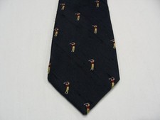 Golf Themed - Burt Pulitzer - Nordstrom - Navy Blue TEXTURED Silk Blend Neck Tie